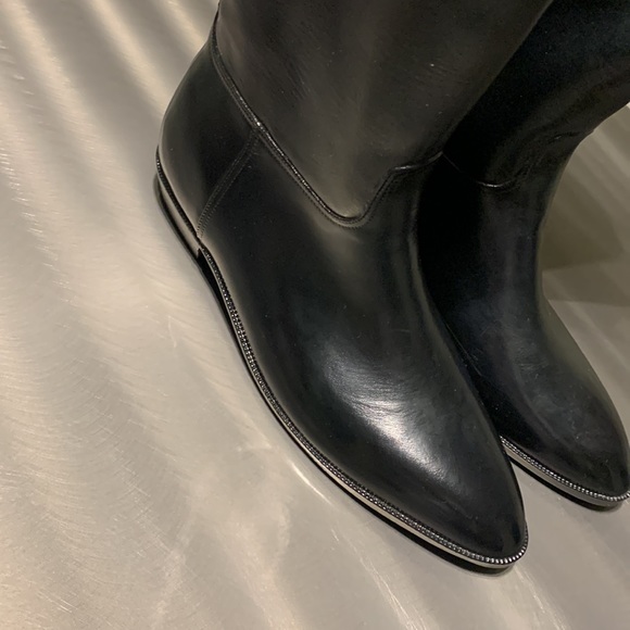 Andrew Geller Black Fleece Lined Boots Size 9 - Picture 2 of 12